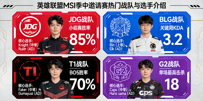 英雄联盟MSI季中邀请赛热门战队与选手介绍